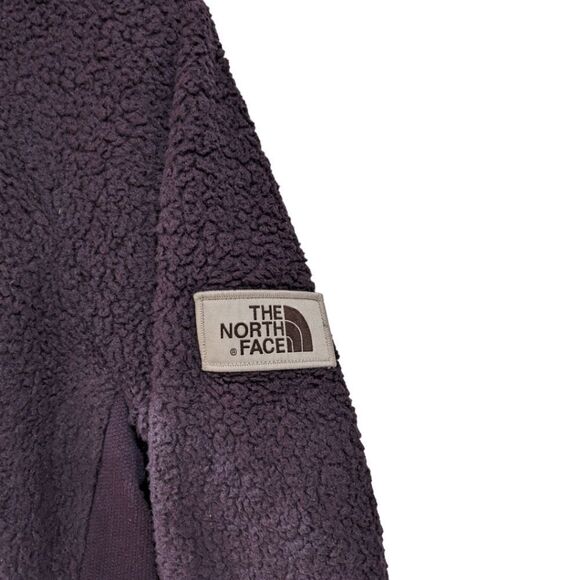 The North Face Women's Furry Fleece Full Zip Up Sweater Jacket - Purple Size S - Picture 9 of 13